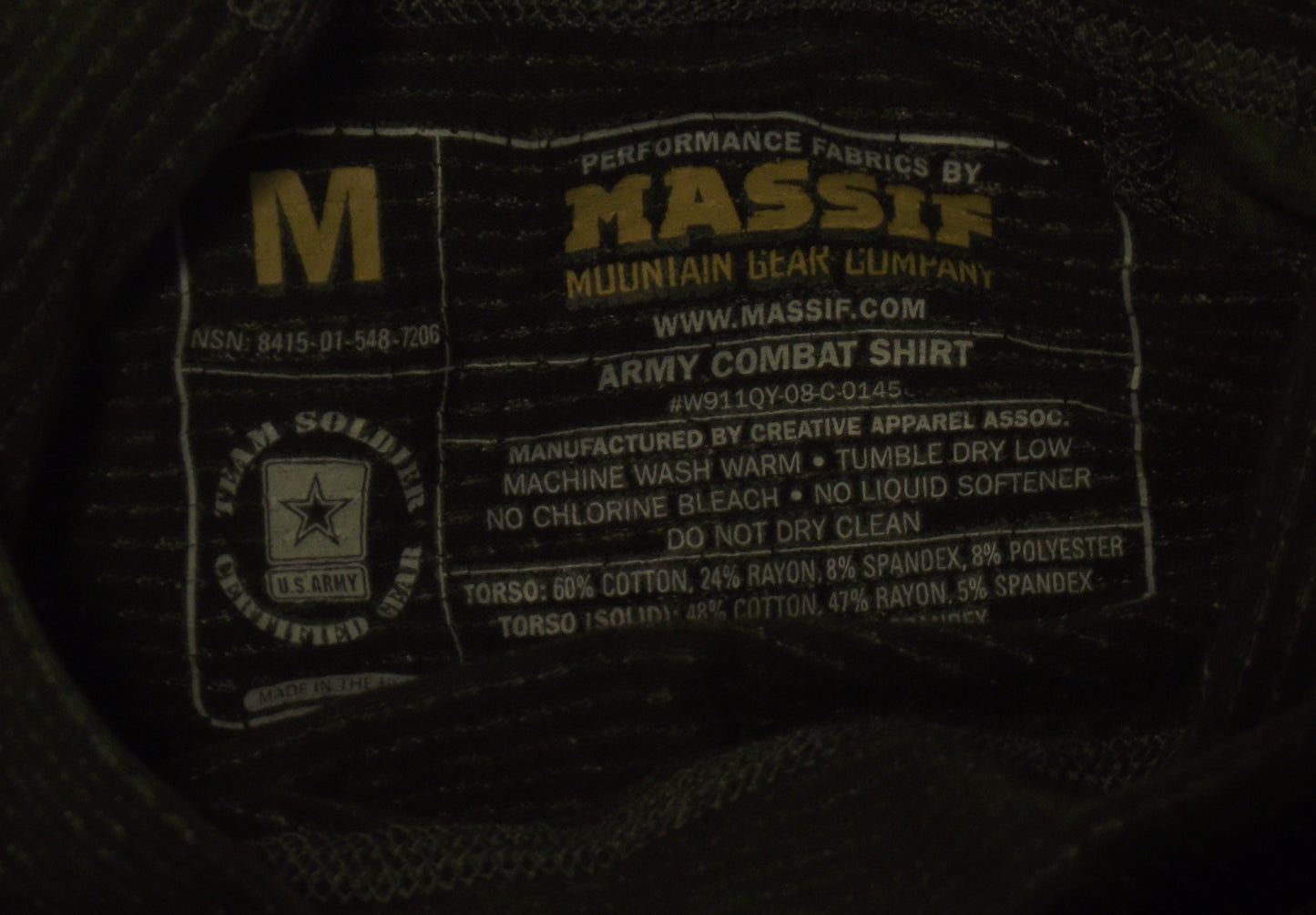 Massif US Army Combat Shirt